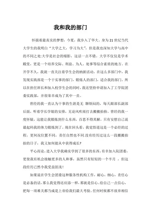 我和我的部门(实践部)