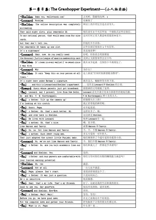 生活大爆炸_第一季_剧本台词_中英文对照1-8