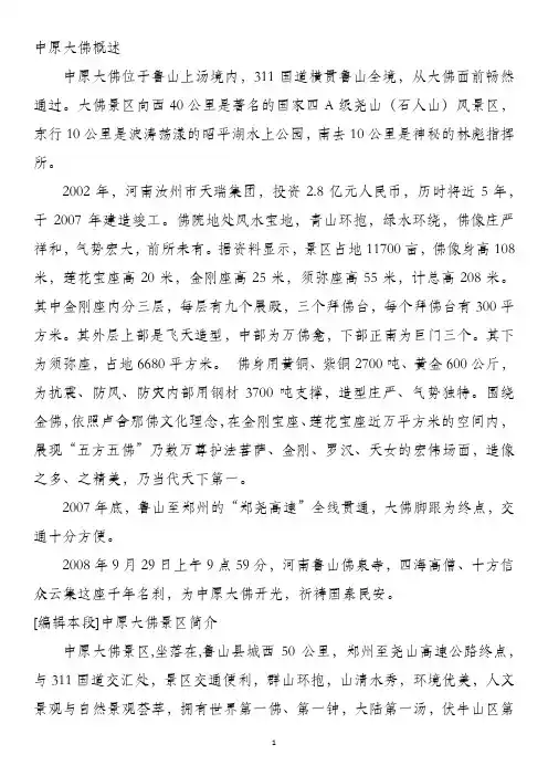 中原大佛概述