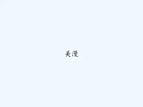 美漫 PPT