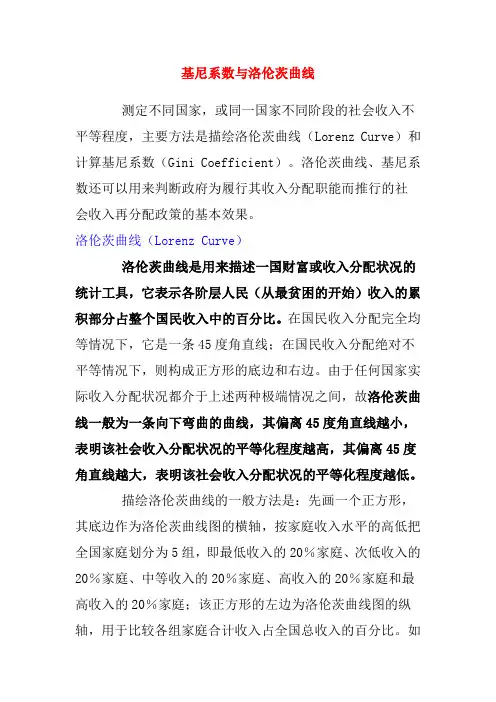 基尼系数与洛伦茨曲线