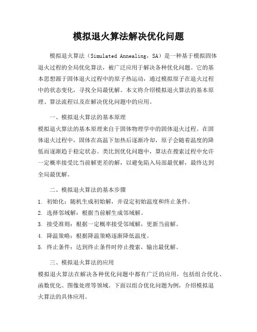 模拟退火算法解决优化问题