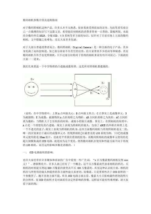 数码相机参数介绍及选购指南