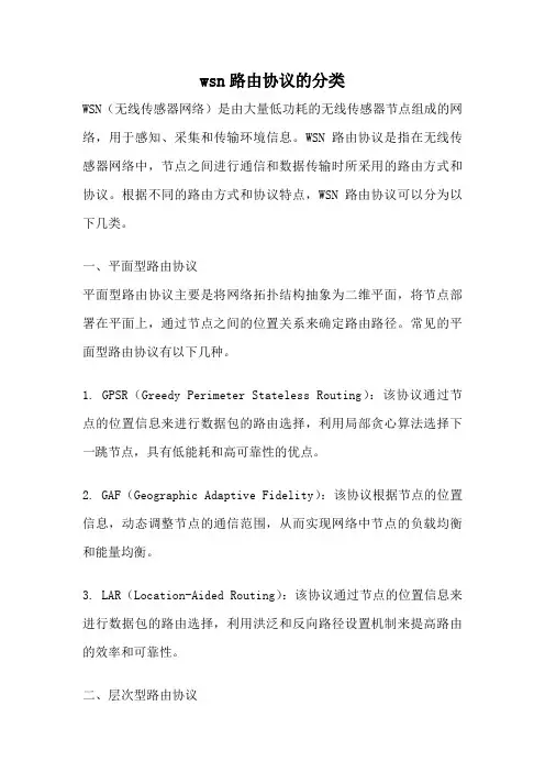 wsn路由协议的分类