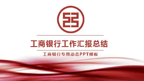 工商银行工作汇报PPT模板