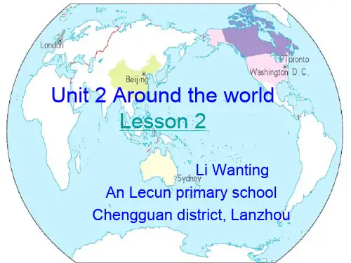 人教版一年级起点六年级上册英语《Unit 2 Around the world lesson 2》(一等奖课件)