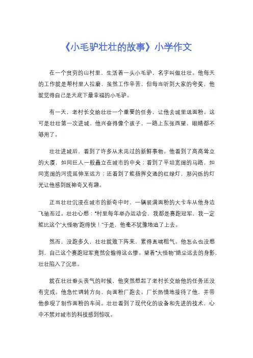 《小毛驴壮壮的故事》小学作文