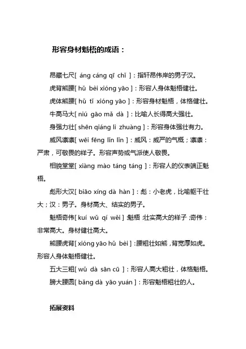 形容魁梧的成语