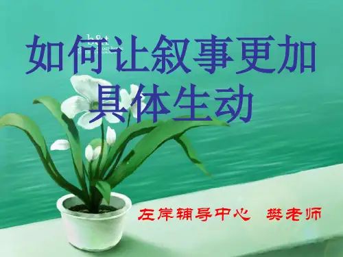 叙事作文指导ppt ppt课件(完美版)