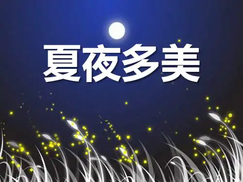 《夏夜多美》PPT课件四