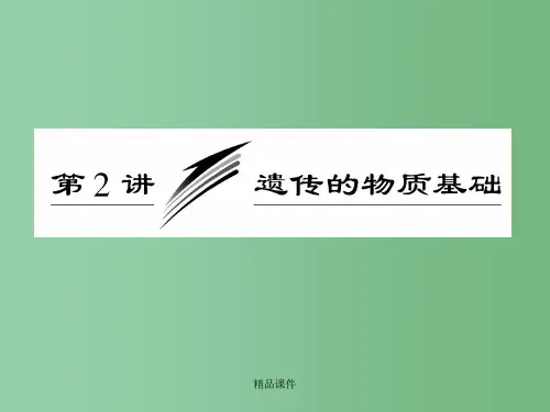 高考生物专题复习专题四 第二讲  遗传的物质基础