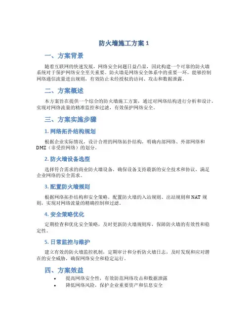 防火墙施工方案1