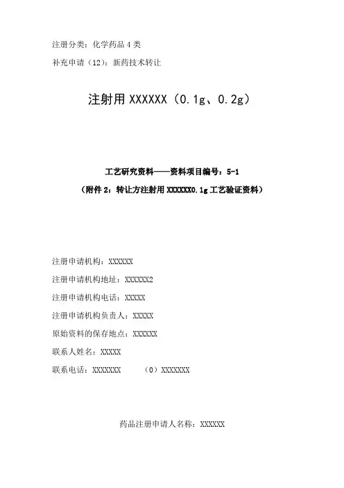 注射剂工艺验证模板[1]