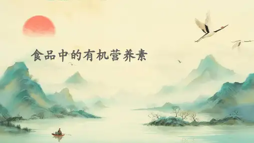 食品中的有机营养素PPT