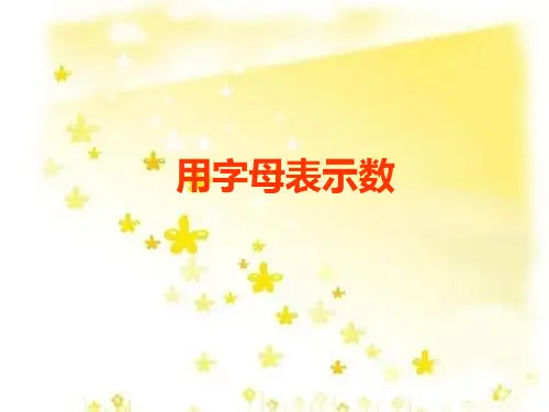 五年级上册数学课件-8.2 用字母表示数丨苏教版 (共12张PPT)