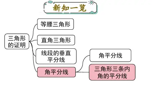 北师大版八年级数学下册第一章 三角形的证明4 第2课时 三角形三条内角的平分线