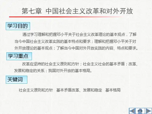 07、中国社会主义改革和对外开放