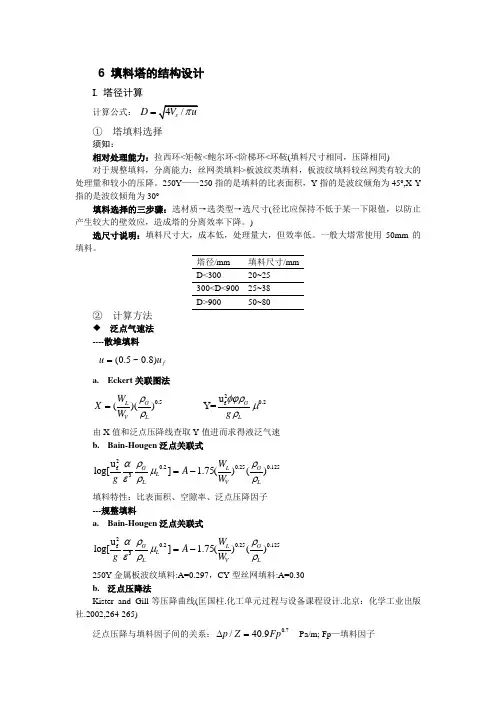 填料塔器设计资料