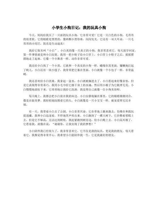 小学生小狗日记：我的玩具小狗