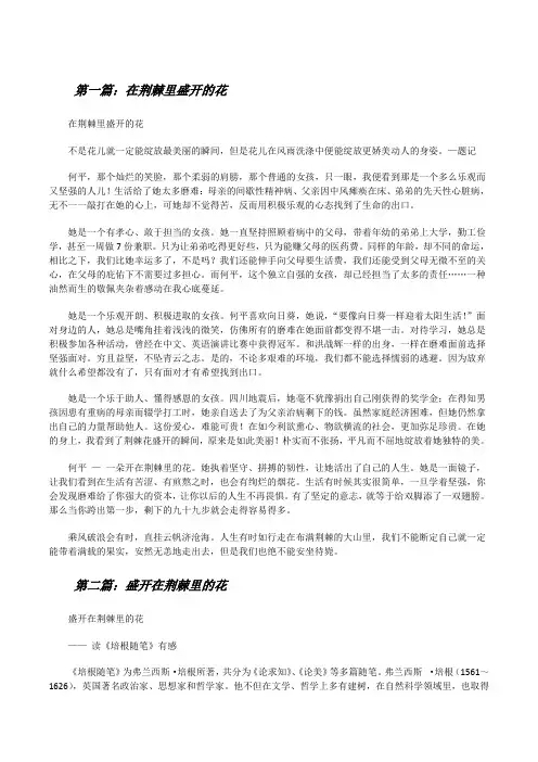 在荆棘里盛开的花[修改版]