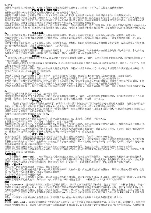 唐士其西方政治思想史复习资料-推荐下载