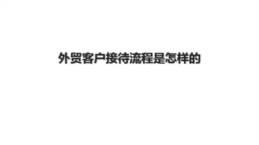外贸客户接待流程是怎样的.pptx