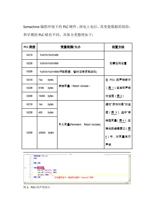 关于Somachine环境下,PLC掉电后变量的数据保持[1]
