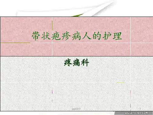 带状疱疹的护理【疼痛科】  ppt课件