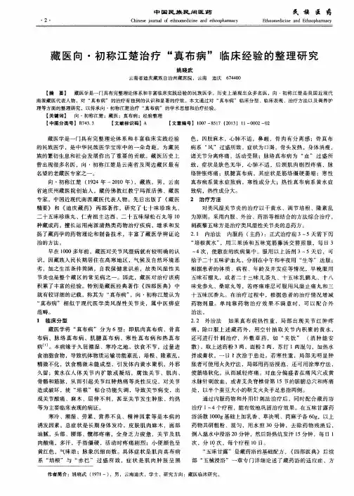 藏医向·初称江楚治疗“真布病”临床经验的整理研究