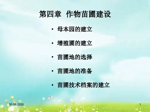 《作物苗圃建设》PPT演示课件