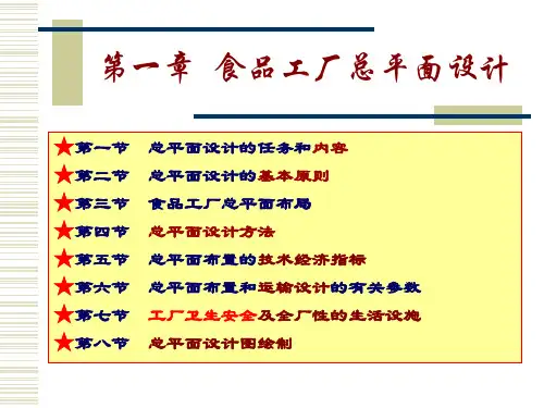 讲解食品工厂总平面设计