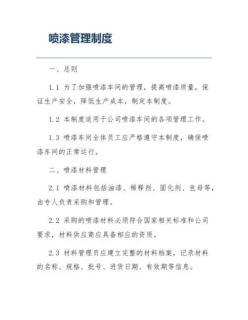 喷漆管理制度