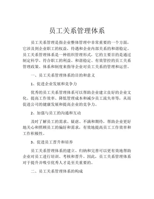 员工关系管理体系