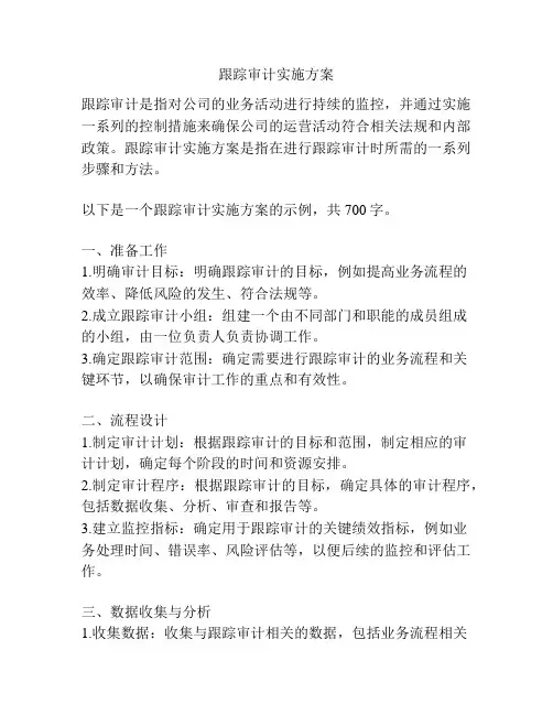 跟踪审计实施方案