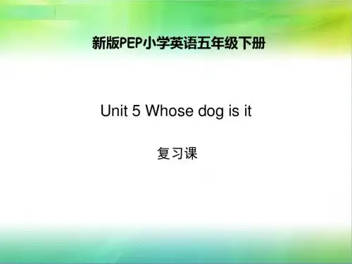 人教PEP版五年级英语下册unit5 whose dog is it partc 课件 