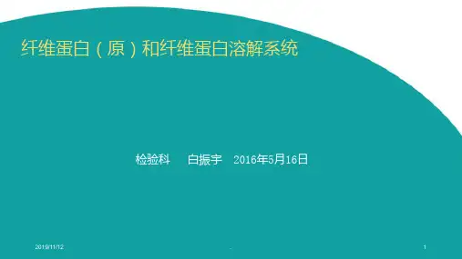 纤维蛋白PPT课件