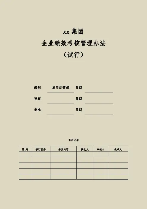 xx绩效考核管理办法-----运营