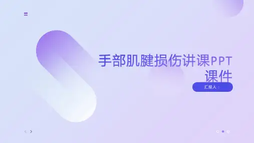 手部肌腱损伤讲课PPT课件
