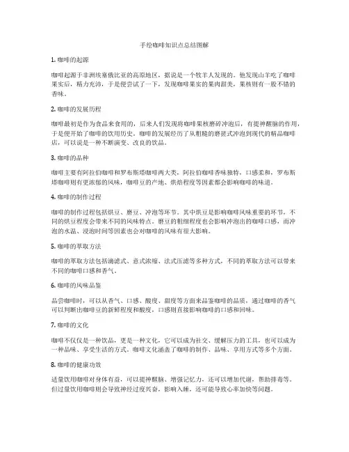 手绘咖啡知识点总结图解