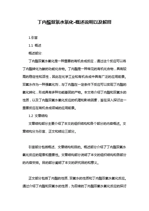 丁内酯双氧水氧化-概述说明以及解释