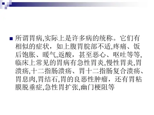 胃病偏方大全