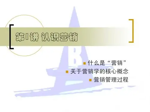 市场营销概论课件 第一讲：认识营销