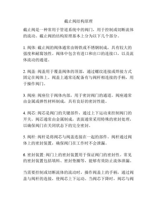截止阀结构原理
