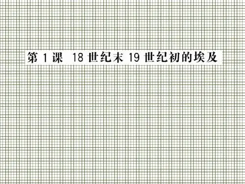 第1课18世纪末19世纪初的埃及课件(人教版选修1)