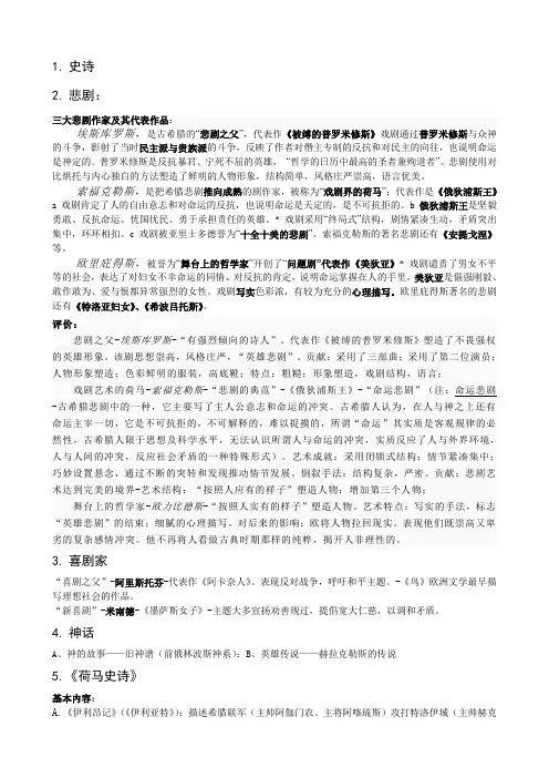 外国文学复习资料