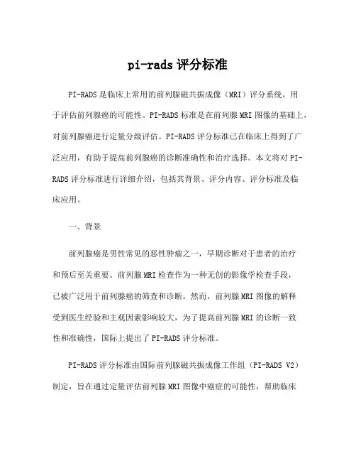pi-rads评分标准