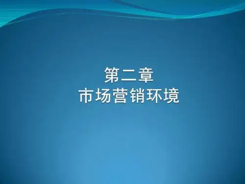市场营销 第二讲 营销环境