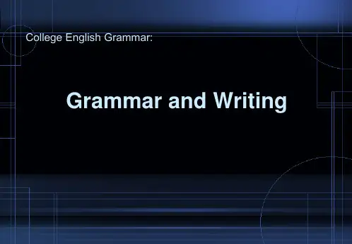 《大学英语语法》课件—03Modifiers adjectives