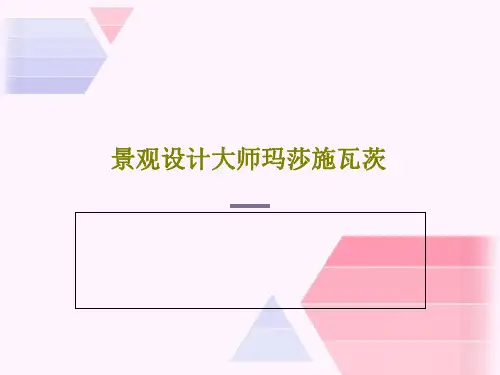 景观设计大师玛莎施瓦茨共49页文档