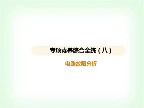 人教版九年级物理专项素养综合练(八)电路故障分析课件